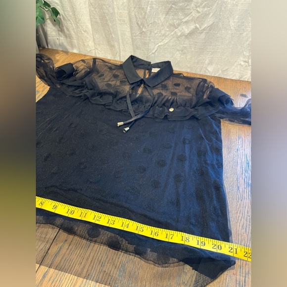 Rinascimento – Sheer Polka Dot Ruffle Blouse (Size M) - Picture 5 of 10